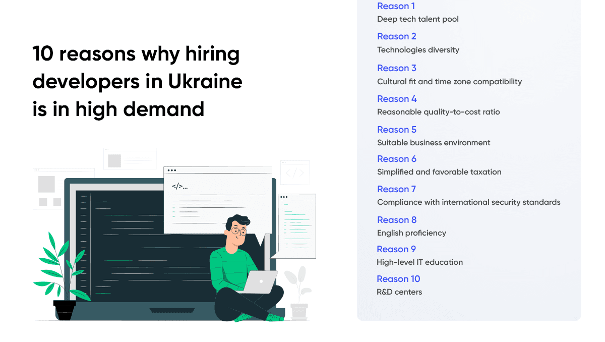 10 reasons why hiring developers in Ukraine is in high demand