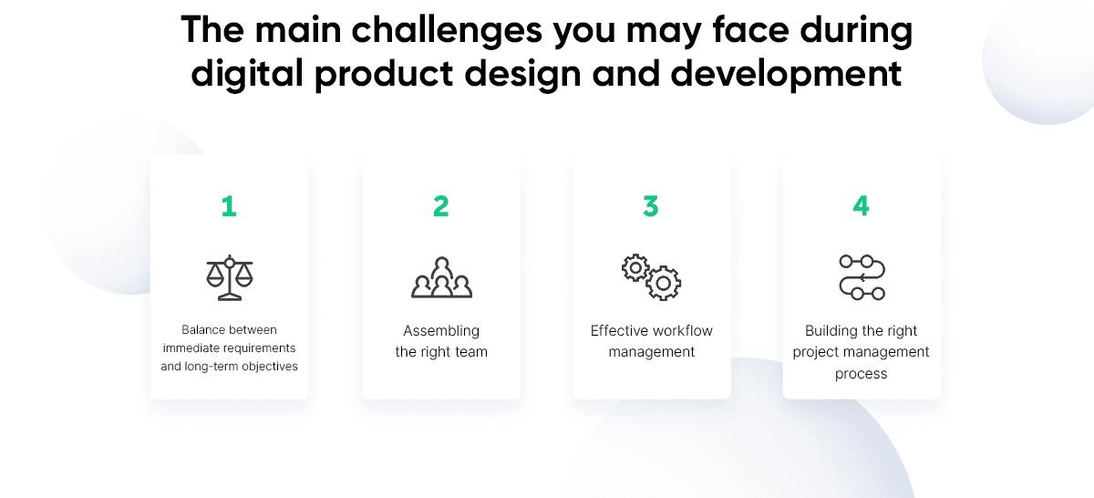 The main challenges you may face during digital product design and development