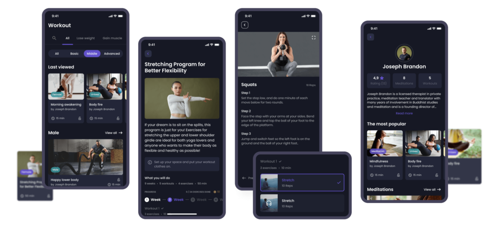 AI fitness mobile app development