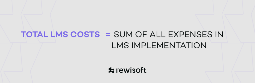 formula how to calculate total LMS costs