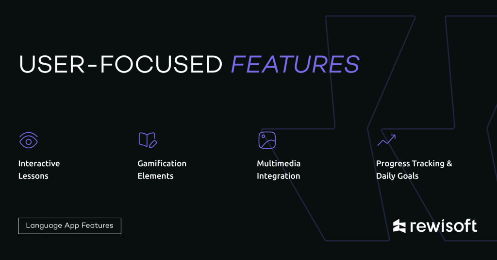 language learning app: features for users