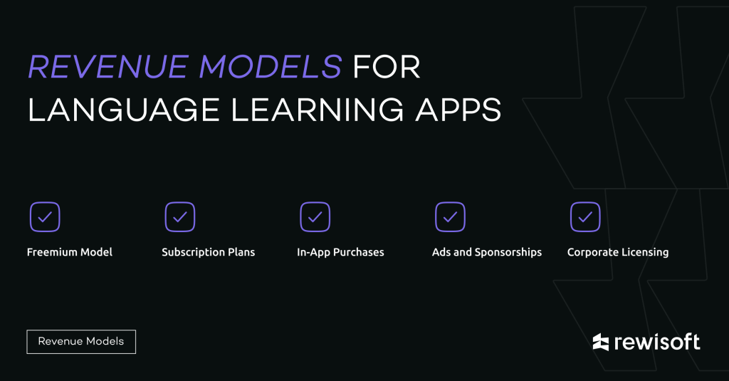 language learning application: revenue models